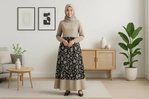 7 Model Gamis Katun Terbaru 2025, Tampil Stylish dan Tetap Nyaman Sepanjang Hari (sumber:AI)