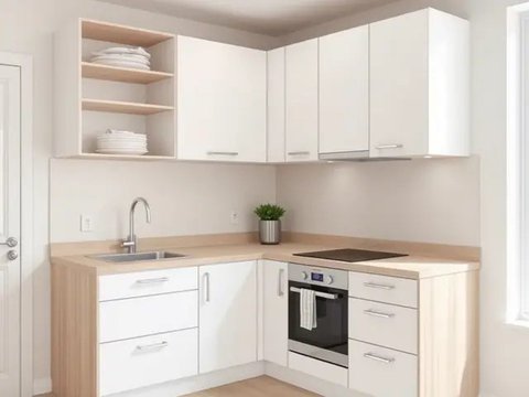 Contoh Model Kitchen Set Minimalis (Sumber: qwen.ai)