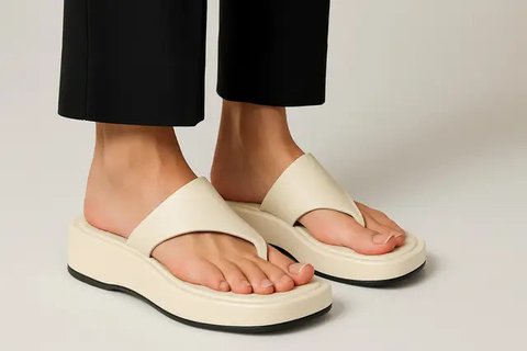 7 Model Sandal Jepit Desain Minimalis, Cocok untuk Outfit Formal Modern (sumber: AI)