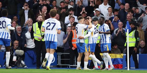 Hasil Brighton vs Liverpool: Skor 3-2