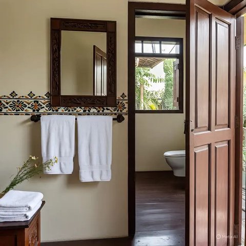 Handuk Tetap Kering Meski Disimpan di Kamar Mandi (Ilustrasi AI)