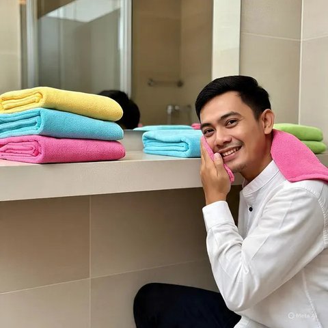 Handuk Tetap Kering Meski Disimpan di Kamar Mandi (Ilustrasi AI)