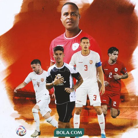 Timnas Indonesia - Mees Hilgers, Calvin Verdonk, Jay Idzes, Kevin Diks (Bola.com/Adreanus Titus)