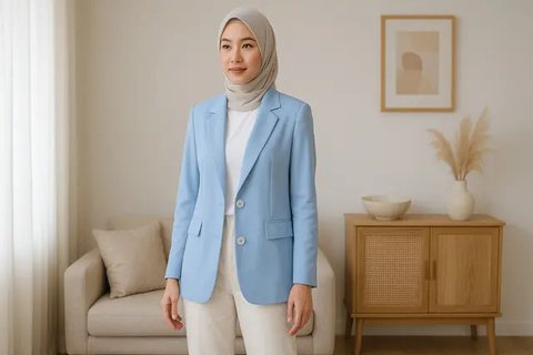 7 Blazer Warna Pastel Trend 2025, Tampil Lembut tapi Powerful (sumber:AI)
