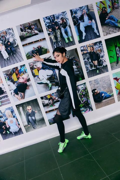 Intip gaya khas Isyana Sarasvati di peluncuran PUMA H-Street di Seoul, perpaduan fashion dan inovasi retro-modern yang menakjubkan mata global! (Foto dok: PUMA Indonesia).
