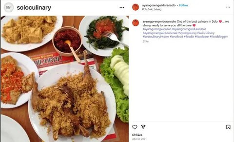 Viral Usai Mengaku Non-Halal Setelah 52 Tahun, Ayam Goreng Widuran Solo Bikin Pernyataan Maaf.  (dok.Instagram @ayamgorengwiduransolo/