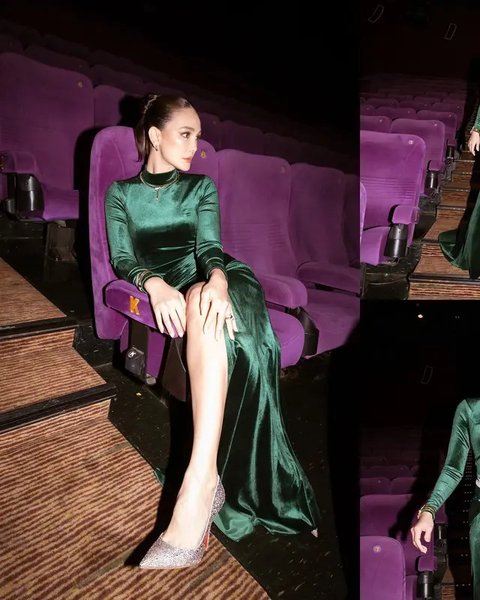 Intip gaya busana Luna Maya yang effortless dengan busana velvet (@lunamaya)
