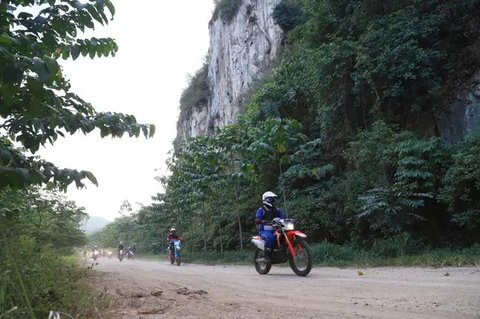 Menguji Honda CRF150L di Bandung.(Septian/Liputan6.com)