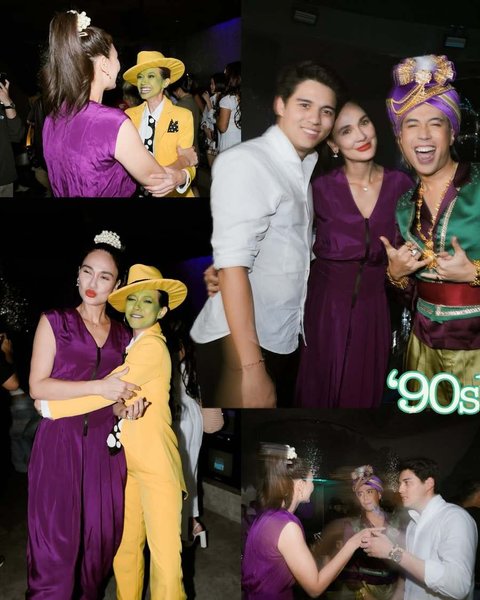 Luna Maya tak ketinggalan hadir bersama sang suami. Ia tampil ala Jinny Oh Jinny. Sementara itu, ada Vidi Aldiano yang begitu totalitas berkostum Om Jin 'Jin dan Jun'.