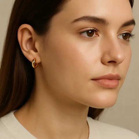7 Model Anting Emas Tusuk Terbaru 2025, Simpel tapi Elegan untuk Berbagai Gaya (sumber:AI)