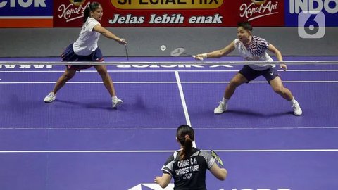 FOTO: Aksi Apriyani/Febi Libas Wakil Taiwan di Indonesia Open 2025