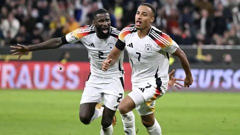 Sementara, untuk leg kedua perempat final UEFA Nations League 2024/2025 akan digelar di Dortmund pada Senin (24/3/2025) dini hari WIB. (Ina FASSBENDER/AFP)