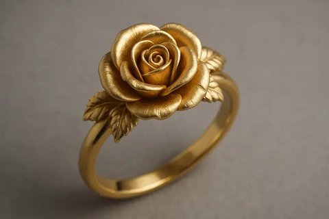 7 Model Cincin Emas Bunga Mawar, Elegan dan Unik untuk Segala Momen (sumber:AI)