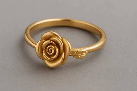 7 Model Cincin Emas Bunga Mawar, Elegan dan Unik untuk Segala Momen (sumber:AI)