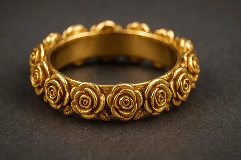 7 Model Cincin Emas Bunga Mawar, Elegan dan Unik untuk Segala Momen (sumber:AI)