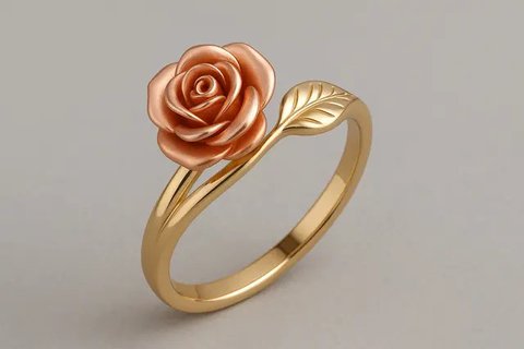7 Model Cincin Emas Bunga Mawar, Elegan dan Unik untuk Segala Momen (sumber:AI)