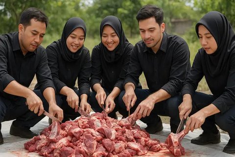 Rekomendasi Baju untuk Panitia Qurban Biar Enggak Ribet saat Potong Daging (Foto: ChatGPT)