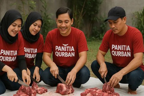 Rekomendasi Baju untuk Panitia Qurban Biar Enggak Ribet saat Potong Daging (Foto: ChatGPT)