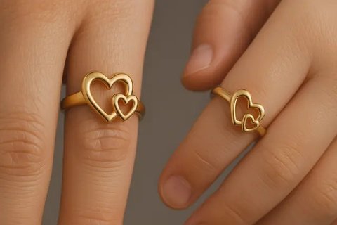 7 Model Cincin Kembar Ibu dan Anak Perempuan, Simbol Cinta Sepanjang Masa (sumber:AI)