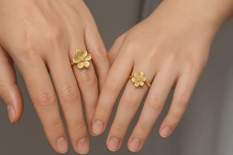 7 Model Cincin Kembar Ibu dan Anak Perempuan, Simbol Cinta Sepanjang Masa (sumber:AI)