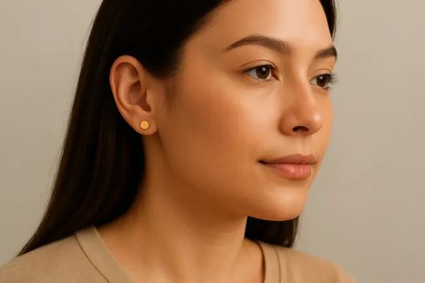 Pilihan Anting Emas Bulat Minimalis Modern