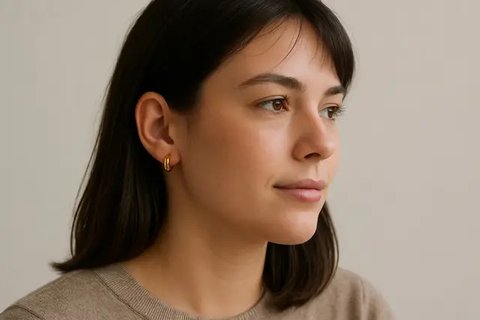 Pilihan Anting Emas Bulat Minimalis Modern