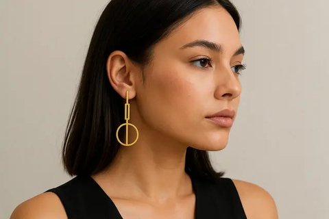 Pilihan Anting Emas Bulat Minimalis Modern