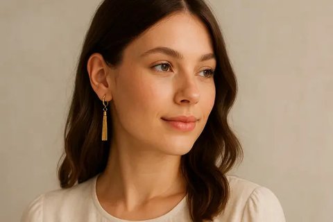 Pilihan Anting Emas Bulat Minimalis Modern