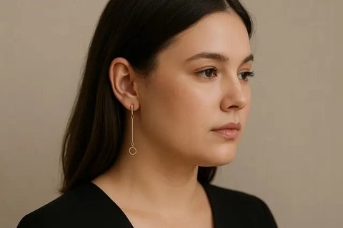 Pilihan Anting Emas Bulat Minimalis Modern