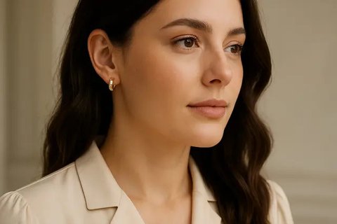 Rekomendasi Model Anting Emas yang Cocok untuk Telinga Tebal (created by AI)