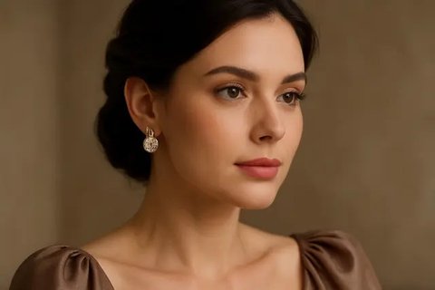 Rekomendasi Model Anting Emas yang Cocok untuk Telinga Tebal (created by AI)