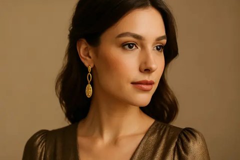 Rekomendasi Model Anting Emas yang Cocok untuk Telinga Tebal (created by AI)