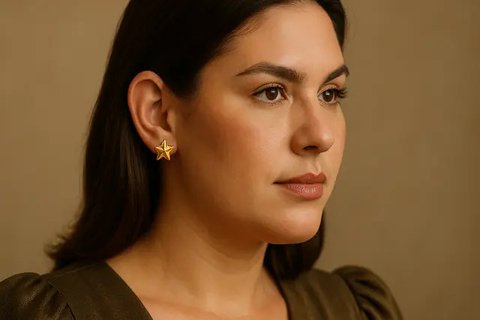 Rekomendasi Model Anting Emas yang Cocok untuk Telinga Tebal (created by AI)