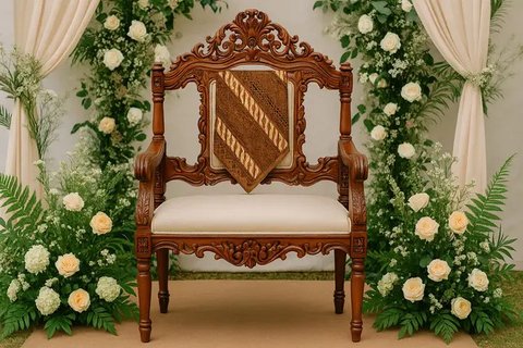Model Dekorasi Kursi Pengantin untuk Percantik Acara (created by AI)