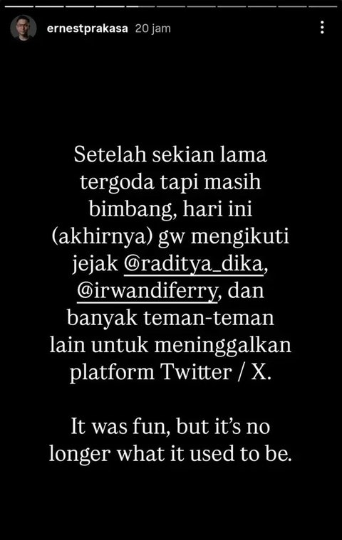 Aktor, sutradara, penulis dan produser dari Imajinari, Ernest Prakasa. (Liputan6.com/Angga Yuniar)