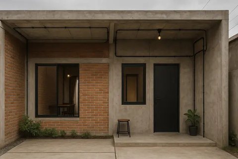 7 Inspirasi Rumah Tanpa Atap Genteng, Tampil Modern dan Anti Mainstream (sumber:AI)