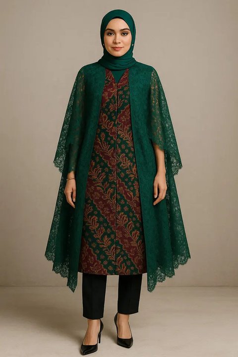 Tunik Batik Kombinasi Brokat (Foto: ChatGPT)