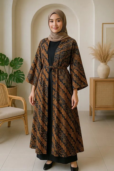 7 Outer Batik Kondangan yang Elegan dan Kekinian, Bisa Dipadukan dengan Gamis hingga Rok Tulis (sumber:AI)