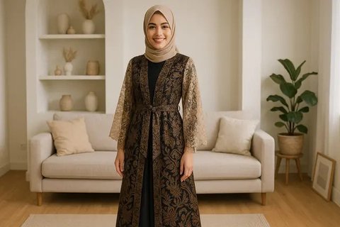 7 Outer Batik Kondangan yang Elegan dan Kekinian, Bisa Dipadukan dengan Gamis hingga Rok Tulis (sumber:AI)