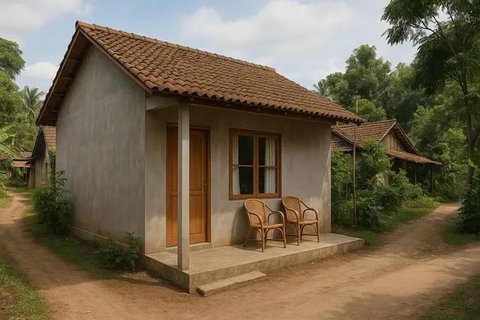 14 Gambar Rumah Sederhana Ukuran 6x9 di Kampung, Cocok untuk Hunian Nyaman dan Hemat Biaya (sumber:AI)