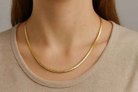 7 Model Kalung Emas yang Nyaman Dipakai Sehari-hari, Tetap Modis Tanpa Ribet (sumber:AI)