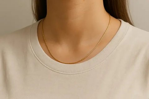 7 Model Kalung Emas yang Nyaman Dipakai Sehari-hari, Tetap Modis Tanpa Ribet (sumber:AI)