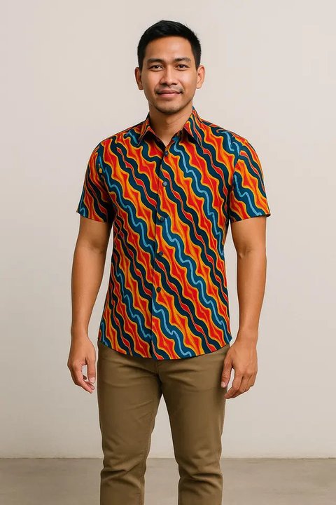 Model Batik Slimfit Pria Lengan Pendek yang Cocok untuk Semua Umur (Foto: ChatGPT)