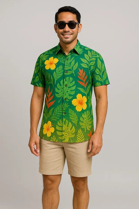 Model Batik Slimfit Pria Lengan Pendek yang Cocok untuk Semua Umur (Foto: ChatGPT)