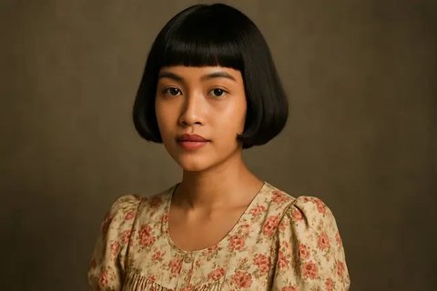 7 Model Rambut French Bob Cocok untuk Wajah Mungil dan Gaya Busana Retro (sumber:AI)