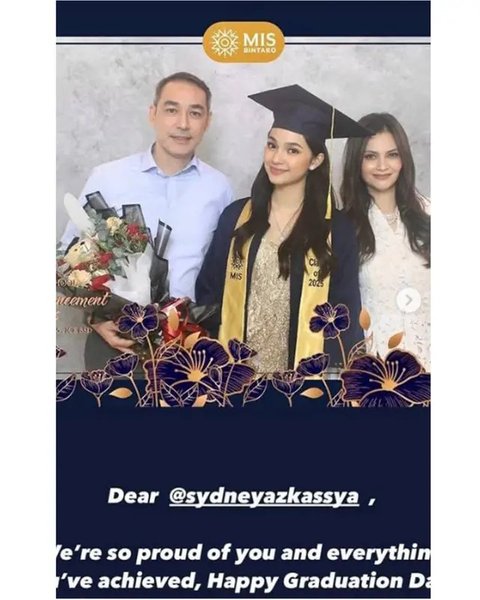 Potret momen kelulusan SMA Sydney anak Cut Tari. (sumber: Instagram/cuttaryofficial)