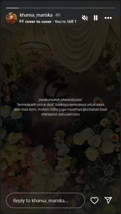 Potret Pernikahan Gus Azmi dan Khansa Mariska. (Sumber: Instagram/gus.shodiq/lailasyadzili.askandar)