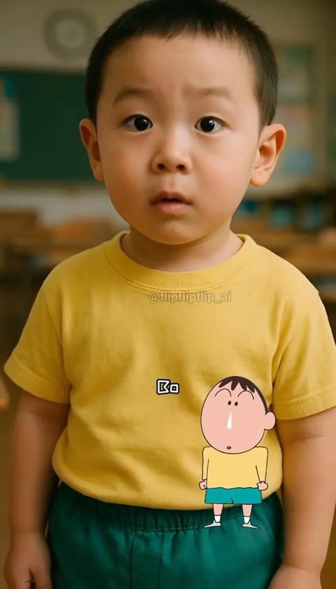 Potret Pemeran Kartun Shincan Jika Pakai AI, Visualnya Udah Mewakili Banget dengan Realistis