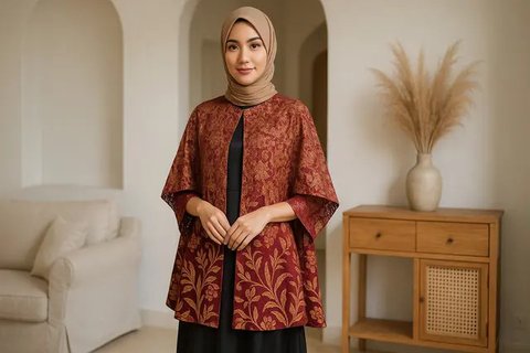 7 Outer Batik Kondangan yang Elegan dan Kekinian, Bisa Dipadukan dengan Gamis hingga Rok Tulis (sumber:AI)