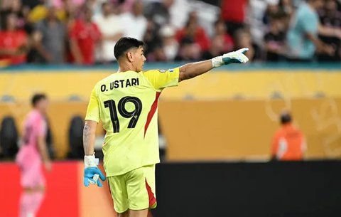 Penjaga gawang Inter Miami, Oscar Ustari, tampil gemilang pada laga melawan Al Ahly di pertandingan pembuka Piala Dunia Antarklub 2025, Minggu (15/6/2025) pagi WIB. (PATRICIA DE MELO MOREIRA